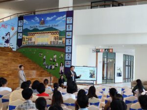 Speech giving at “Achieve Your Dream University” seminar